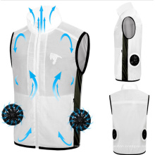 Summer Air Conditioning Cooling Vest Outdoor Sun Protection Cool Waistcoat with USB Charing Fan